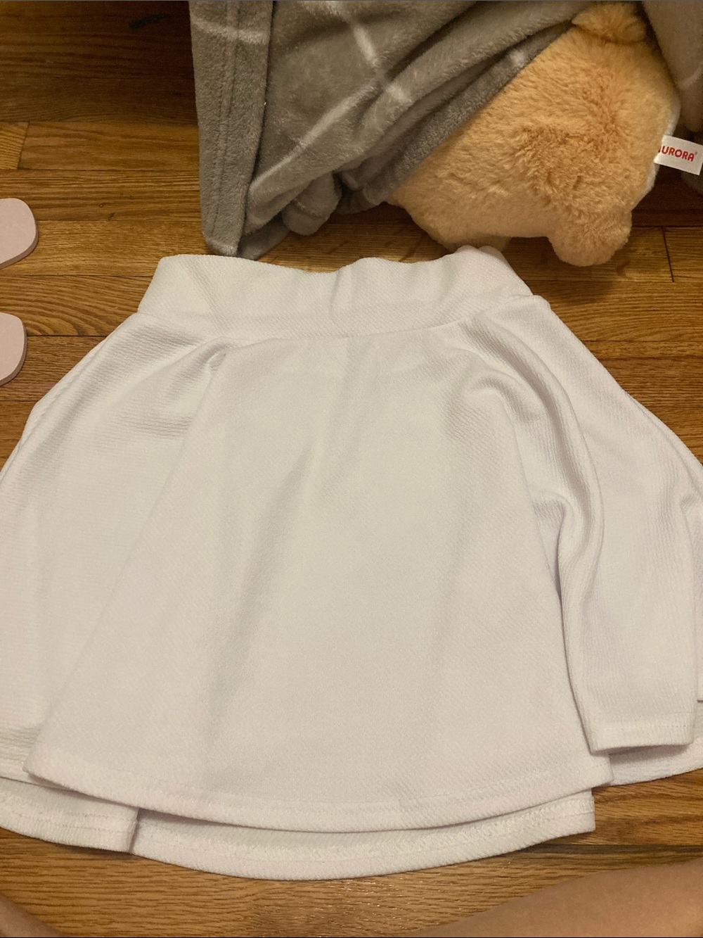 White Knit Flare Skirt tennis